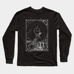 Hard Disk Drive Vintage Patent Drawing Long Sleeve T-Shirt